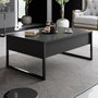 Hanah Home Conjunto Muebles Sala Anthracite, Negro - Soporte TV 180cm, Mesa Café 90cm, Diseño Elegante y Duradero
